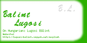 balint lugosi business card